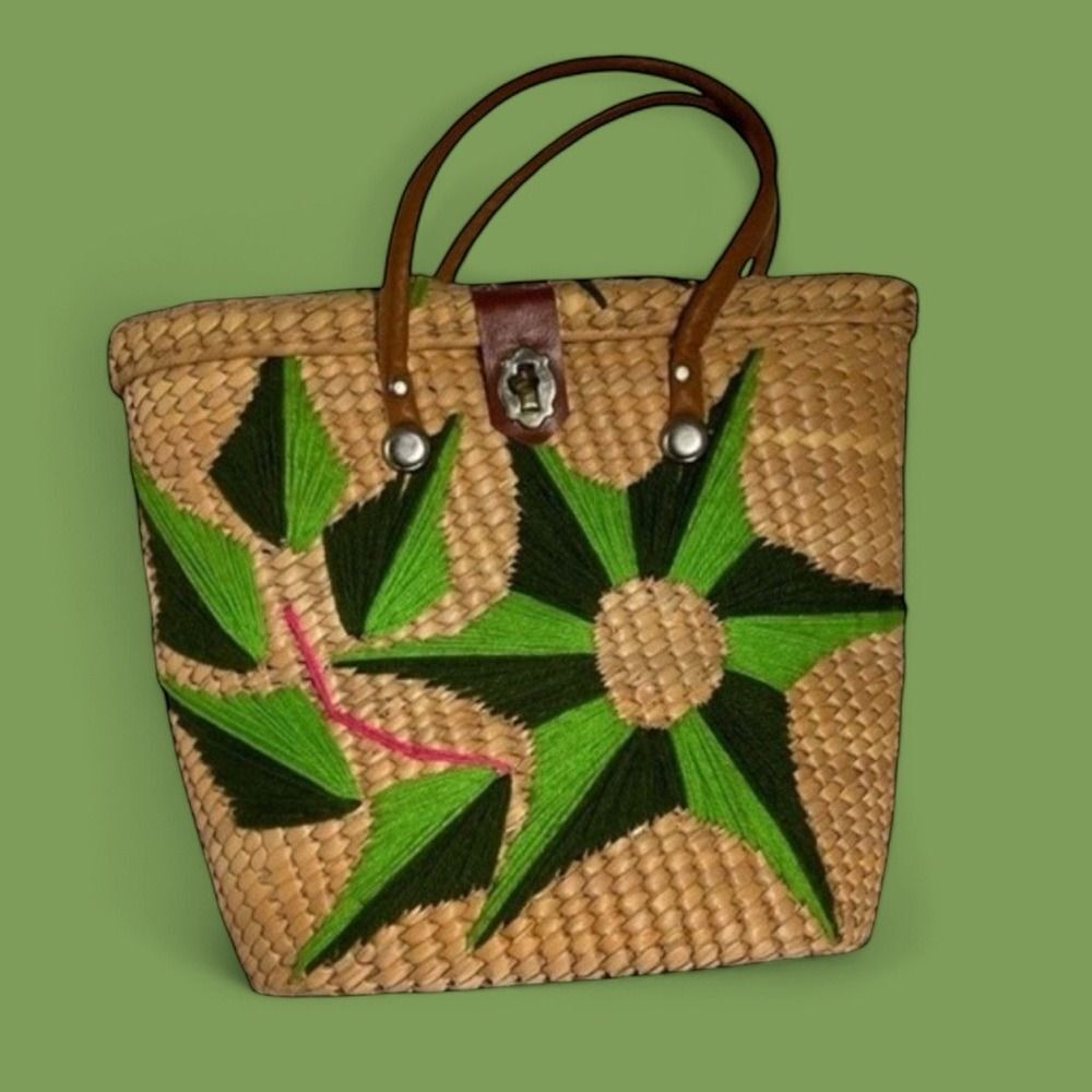50's-60's VTG Basket Bag